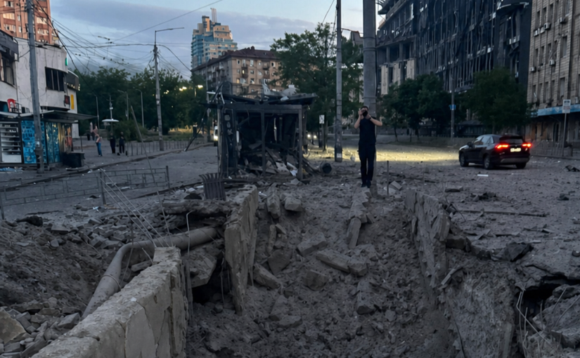 В Киеве после ночной атаки 15 пострадавших и повреждены дома в пяти районах